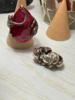 刻印 かすう工房 モモンガ 2匹 ペンダント トップ