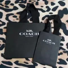 COACH ブラック ショップ袋 大小セット