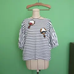 TSUMORI CHISATO ボーダー柄 パフスリーブ カットソーのサムネイル