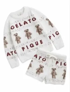激カワGELATO PIQUE テディベア柄ルームウェア もこもこセットアップ