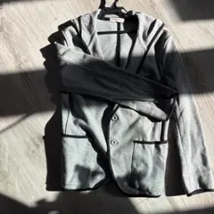 HIDEAWAYS フード付きテーラードジャケット グレー