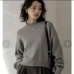 【お値下げ】アルパカタッチクロップド丈ニットプルオーバー