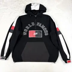 MOBB モブ アノラックパーカー ハーフジップ ジャケット 黒 XL