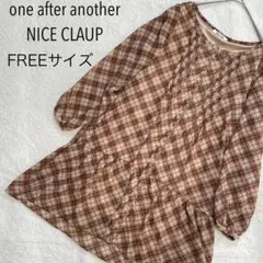 NICE CLAUP チェックブラウス チュニックのサムネイル