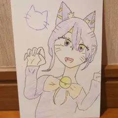 猫耳の女の子【オリジナルキャライラスト】