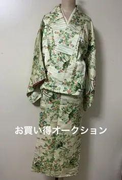 ゆ*あ様 ❶クリーム色 花柄躾付きの小紋柄のお着物から 二部式着物