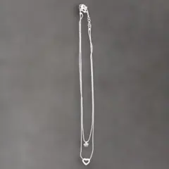 シルバー ハート型ペンダント ネックレス