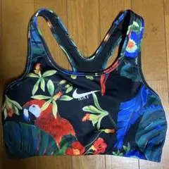 レア　NIKE 南国花葉柄オオム柄総柄クロップドトップ