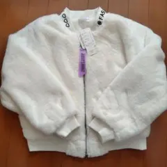 新品未使用 タグ付き オフホワイト ボア コート 140