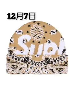Supreme Bandana Big Logo Beanie "Khaki"