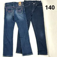 デニム　ジーンズ　140 ２枚セット ユニクロ　サムシング