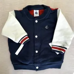 プチバトーベビー アウター ネイビー/ホワイト/レッド