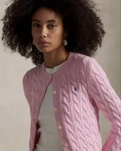 POLO by Ralph Lauren ケーブル ニット カーディガン ピンクのサムネイル