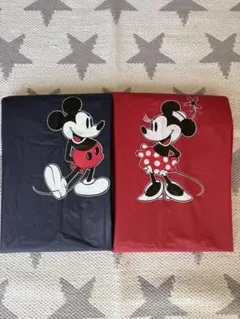 Disney 防水ポンチョ　２枚セット　レインコート　ネイビー　レッド　Lサイズ