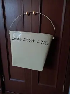 壁掛け ウォールポケット バケット アイボリー