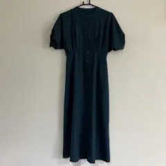 natural beauty basicダークグリーン ワンピース Mサイズ