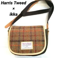 コラボ ハリスツイード イッカ ショルダーバッグ オリーブグリーン 認証タグ