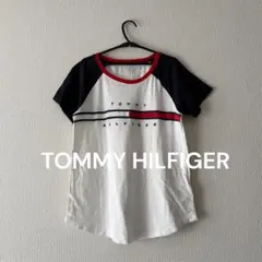 【美品】Tシャツ TOMMY HILFIGER トミー 白 紺 赤S レディースのサムネイル