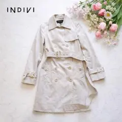 INDIVI 上品トレンチコート 36 ベルト付 通勤 春のサムネイル