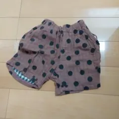 ブラウン水玉コットンパンツ(~95cm)のサムネイル