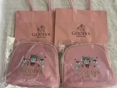 【新品】限定GODIVAゴディバ猫イラスト フリースポーチのサムネイル