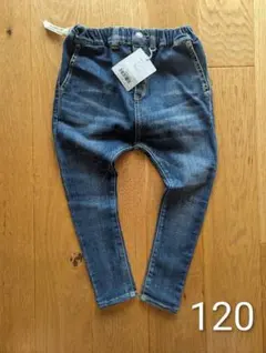 クオティユースフィス スキニーサルエルパンツ 120 ブルー