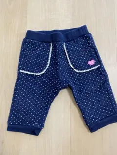 MIKI HOUSE ミキハウス　ネイビー ドット柄 パンツ 70