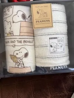 PEANUTS スヌーピー フェイスタオルセット 2枚
