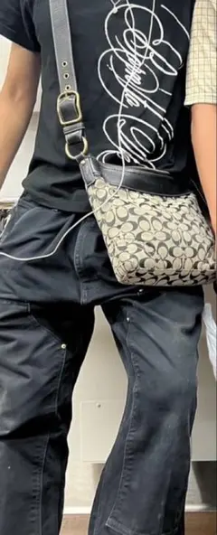 COACH シグネチャー ショルダーバッグ　斜めがけ　drip swag