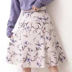 プロポーションボディドレッシング　オータムシックフラワープリントフレアスカート