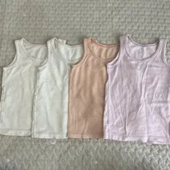 ユニクロ　コットンメッシュタンクトップ　90サイズ 4枚セット
