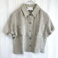 美品 マックスマーラ 100%リネン 半袖シャツ puro lino ベージュ 
