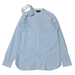RRL ダブルアールエル　シャンブレー　シャツ　ノーカラー　長袖のサムネイル