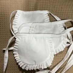 専用　お地蔵様　白色　前掛け　3枚　よだれかけ フリル付　ハンドメイド