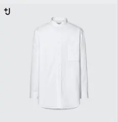 （未試着）スーピマコットンオーバーサイズスタンドカラーシャツ