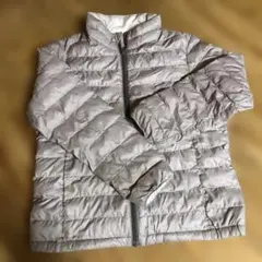 グレー ダウンコート キルティング