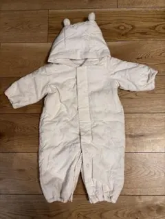 赤ちゃんの城　ベビー防寒着　フード付きカバーオール