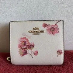 【美品】COACH★花柄二つ折財布