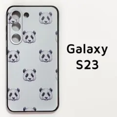 Galaxy S23 ケース カバー パンダの顔