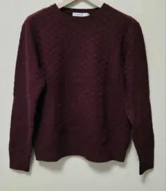 セブンデイズサンデー　メンズニット　セーター　市松編み