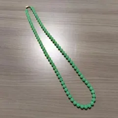 ヴィンテージ】ウランガラス ネックレス ワセリンガラス 