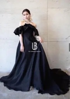 ブラックドレス 3way オフショル〜肩フリル