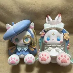 EMMAFlower & Wind 猫キャラクター フィギュアセット