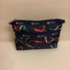 LeSportsac ポーチ ネイビー リボン柄のサムネイル