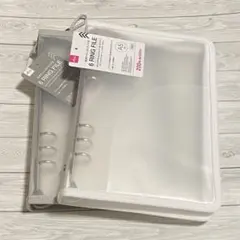新品 6 リングファイル グレー ホワイト 白 ダイソー シール帳 推し活