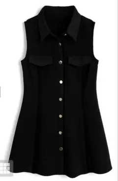 ノースリーブシャツミニワンピース Sサイズ ai190 GRL