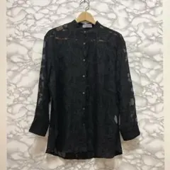 sakishima tokyo 洗練された大人の透け感！花柄レースシアーブラウス