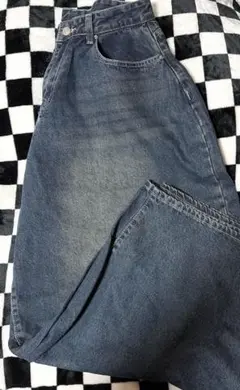 ネイビーブルー バルーンデニム　Lサイズ