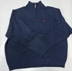 U.S. POLO ASSN. ネイビー ニットセーター　ハーフジップのサムネイル