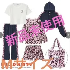 ハローキティ しまむら 福袋 2025 ヒョウ柄 ルームウェア 6点 ネイビ M